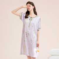 芬腾睡衣女士纯棉印花2025年夏季开衫可外穿家居服女母亲节送妈妈