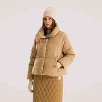 奥索卡 OZARK GEAR女士羽绒服 轻便保暖立领羽绒服 冬季廓版中厚款鹅绒外套1512254 米褐-454 175