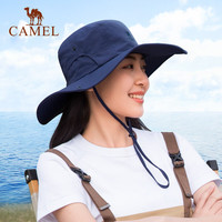骆驼(CAMEL)骆驼渔夫帽男大头围户外徒步太阳防晒帽女夏季海边遮阳帽子