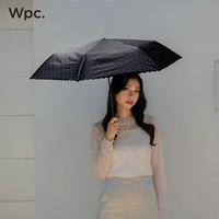 Wpc.遮阳伞2024复古高颜值三折小巧晴雨两用太阳伞防晒防紫外线弯钩伞 素描复古伞-米白801-16015