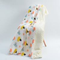 洁丽雅(Grace)毛毯毛巾被四季毯子被办公室午休毯午睡毯盖毯空调被子空调毯 豆豆毯 蘑菇