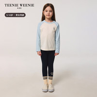 Teenie Weenie Kids小熊童装25春夏新款男女童圆领撞色插肩长袖T恤打底衫
