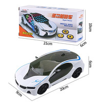 智慧鱼 联迪宝宝电动小汽车跑车模型儿童发光音乐万向车男孩玩具车3-7岁 万向宝马LH806（白色）（送3节5号电池）