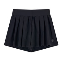361°361运动短裤女夏季防走光速干裤休闲A字瑜伽裤裤子 超级黑 L