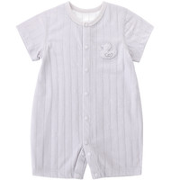 【桑蚕丝】新生儿婴儿衣服夏季短袖薄款哈衣爬爬服夏款宝宝连体衣