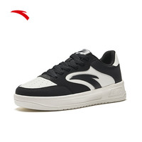 安踏轻松2丨经典简约低帮板鞋小白鞋女夏季厚底潮流运动休闲鞋女 基础黑/象牙白-1 36 (女5.5)
