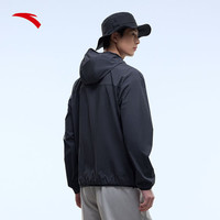安踏（ANTA）轻壳防晒衣丨大地之壳户外防泼水梭织外套男夏薄款风衣运动皮肤衣 基础黑-3 M