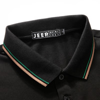 JEEP SPIRIT短袖T恤男春夏季Polo商务休闲衫男士宽松凉感衣服男装JPTX23622 2XL 【150-165斤】 杏色