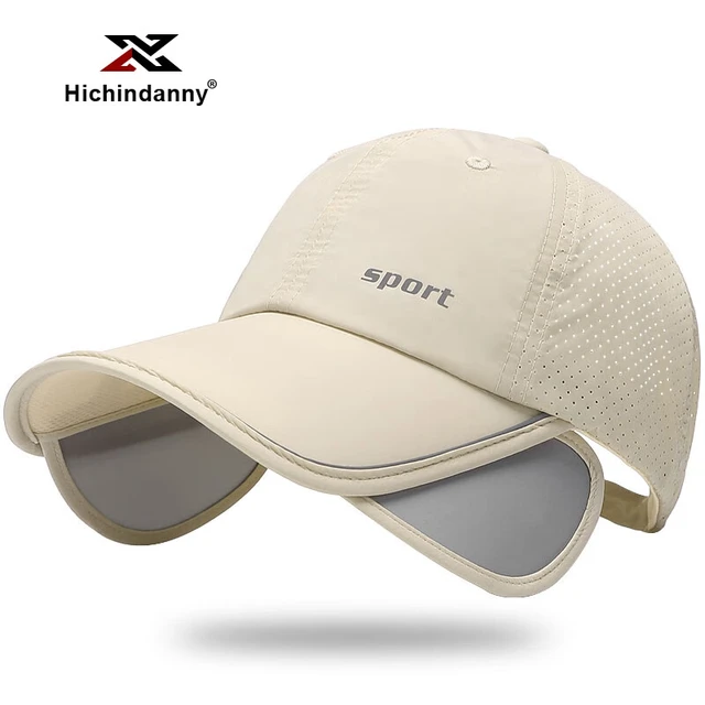 希治丹尼（HICHIN DANNY）防晒帽男遮阳帽软顶太阳帽特宽可伸缩帽檐夏季凉感科技后网透气  L均码（55-60cm）