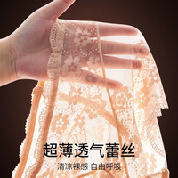 美·雅·挺蕾丝内裤女士性感无痕提臀翘臀夏季薄款纯欲高腰收腹纯棉裆三角裤 【性感不夹臀】雾蓝+黑色+肤色 M 【80-100斤】