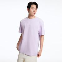 杰克·琼斯（JACK&JONES）夏男装男士上衣纯棉立体字母休闲男百搭潮流刺绣短袖宽松T恤男士 柔紫色-C38 XL 185