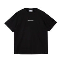 杰克·琼斯（JACK&JONES）夏男装男士上衣纯棉立体字母休闲男百搭潮流刺绣短袖宽松T恤男士 黑色E40 S 170