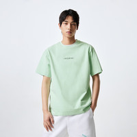 杰克·琼斯（JACK&JONES）夏男装男士上衣纯棉立体字母休闲男百搭潮流刺绣短袖宽松T恤男士 粉绿色A59 M 175