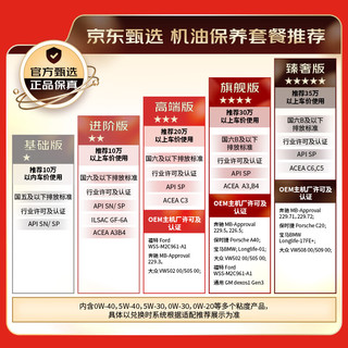 京东甄选 经典全合成机油小保养 送机滤和工时 有效期60天