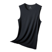 猫人猫人冰丝背心男士春薄款运动弹力修身网眼透气打底衫男