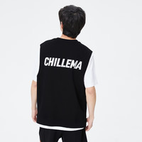 杰克·琼斯（JACK&JONES）男装春潮高街oversized百搭潮流字母两件套圆领半袖男款222133152 黑色PURE BLACK M