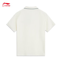 LI-NING李宁短袖POLO男子25春夏时尚纯色潮百搭休闲运动上衣APLV091 APLV091-5乳白色 3XL
