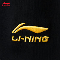 LI-NING 李宁日进斗金短袖T恤男子2025春季刺绣简约百搭运动AHSV039 AHSV039-3黑色 XL