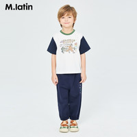 马·拉丁（M.Latin）/童装女大童儿童酷凉感防蚊针织裤夏装 藏青 120cm