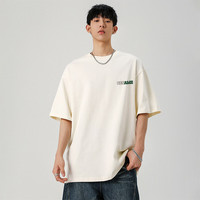 SESAME STREET短袖t恤纯棉圆领宽松凉感2025休闲男士运动潮流Y403杏色3XL 3XL (170-180斤)