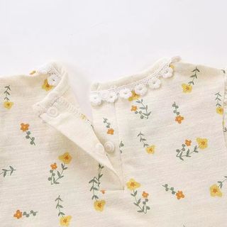 垦牧女童连衣裙纯棉a类夏季短袖衣服婴儿小碎花裙子超萌公主裙