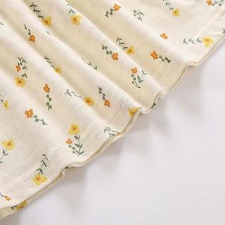 垦牧女童连衣裙纯棉a类夏季短袖衣服婴儿小碎花裙子超萌公主裙