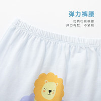 舒贝怡2件装儿童裤子夏装女童男童七分裤宝宝大PP裤夏季婴儿裤子 蓝色 73 cm(6-12个月)
