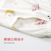 舒贝怡2件装儿童裤子夏装女童男童七分裤宝宝大PP裤夏季婴儿裤子 星空漫游满印粉+粉 100 cm(2-3岁)