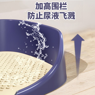狗狗厕所中型小型犬自动便盆尿盆清理用品大全尿盘防踩屎宠物 加厚复古蓝小号【标配】