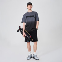 马克华菲【潮流渐变】短袖T恤男夏季全棉舒适打底衫男 深灰 3XL  3XL 【宽松版拍小一码】