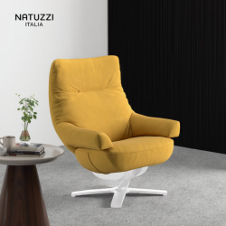 NATUZZI ITALIA意大利纯进口Re-Vive人体工程学躺椅办公总裁椅极致护腰护脊黄色