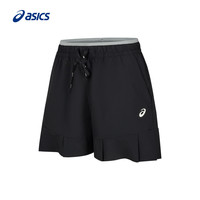 ASICS亚瑟士女运动短裤反光夜视吸湿快干透气跑步短裤 黑色 XS