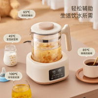 zemkon 恒温电热水壶家用烧水壶全自动保温一体泡茶智能煮水器 米白-无率网 1.3L 304款