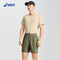 ASICS亚瑟士男式吸湿速干透气松紧抽绳耐磨有弹力运动短裤 黑色 3XL