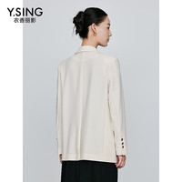 衣香丽影米色宽松休闲西装韩系穿搭设计感超好看外套 米色 S
