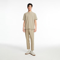 杰克·琼斯(JACK&JONES)夏季男商务休闲简约百搭舒适凉感小立领POLO衫男装224206023 E11卡其色1 2XL