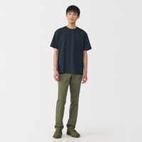 無印良品 MUJI 男式天竺编织圆领短袖T恤
