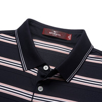 七匹狼短袖T恤男夏季薄款桑蚕丝商务polo保罗衫冰感翻领短t男装打底衫 102(深蓝)-2707 2XL (180)