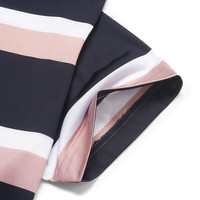 七匹狼短袖T恤男夏季薄款桑蚕丝商务polo保罗衫冰感翻领短t男装打底衫 406(粉红)-2701 2XL (180)