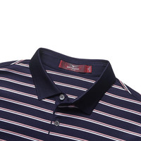 七匹狼短袖T恤男夏季薄款桑蚕丝商务polo保罗衫冰感翻领短t男装打底衫 101(藏青)-2716 4XL (190)