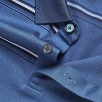 七匹狼短袖T恤男夏季薄款桑蚕丝商务polo保罗衫冰感翻领短t男装打底衫 111(湖蓝)-2731 2XL (180)