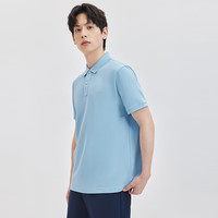七匹狼短袖T恤夏季男大眼珠净色多彩POLO亲肤舒适通勤休闲多色上衣 109(天蓝) 5XL 195/108A
