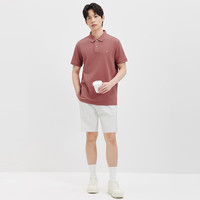 七匹狼短袖T恤夏季男大眼珠净色多彩POLO亲肤舒适通勤休闲多色上衣 312(青古铜) L 170/88A