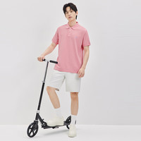 七匹狼短袖T恤夏季男大眼珠净色多彩POLO亲肤舒适通勤休闲多色上衣 410(菲红) 4XL 190/104A