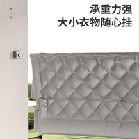 丹乐免打孔晾衣绳家用伸缩阳台晾衣架旋钮式宿舍晾晒绳酒店隐形晒衣绳 白色（免打孔两用）