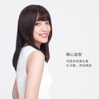 瑞贝卡假发片真发女直发片空气刘海隐形无痕增发量遮白发补发片