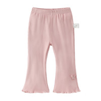 jellybaby 女童打底裤夏季小童微喇薄款裤子宝宝九分裤甜美儿童夏装