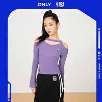 ONLYNBA联名款时尚潮流显瘦露肩针织衫女|123124047  XS (155) 76A
