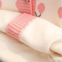史努比女童毛衣春秋冬加绒开衫女宝宝外套时尚樱桃加厚保暖针织衫