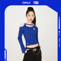 ONLYNBA联名款时尚潮流显瘦露肩针织衫女|123124047 F39 耀眼的蓝色DAZZLING BLUE XS (155) 76A 155/76A/XS